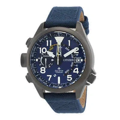 Pre-owned Citizen Promaster Altichron Eco-drive Blue Dial Men's Watch Bn4065-07l
