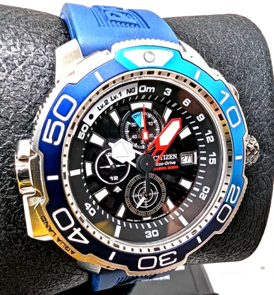 Pre-owned Citizen Promaster Aqualand Bj2169-08e Eco-drive Dive Watch