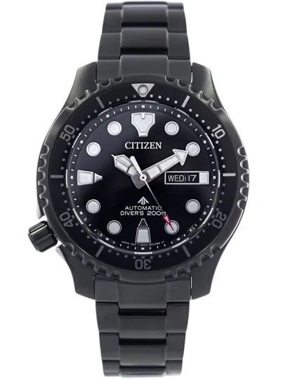 Pre-owned Citizen Promaster Automatic Sapphire Crystal Black Dial Diver's Watch Ny0145-86e
