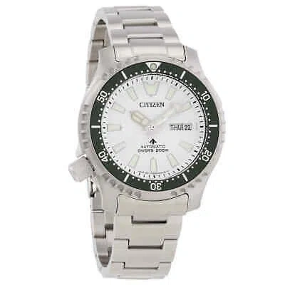Pre-owned Citizen Promaster Automatic White Dial Men's Watch Ny0168-64a