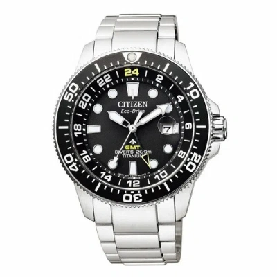 Pre-owned Citizen Promaster Bj7110-89e Marine Eco-drive Super Titanium Gmt Mens Watch Us4
