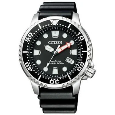 Pre-owned Citizen Promaster Bn0156-05e Global Marine Eco-drive Solar Diver Men Watch