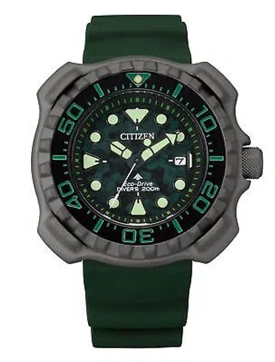 Pre-owned Citizen Promaster Bn0228-06w Men Watch Marine Diver`s 200m Eco-drive Titanium
