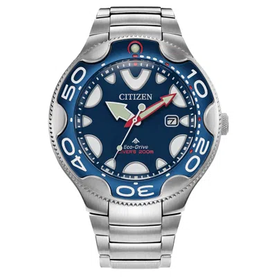 Pre-owned Citizen Promaster Bn0231-52l Eco-drive Blue Dial Stainless Steel Men Diver Watch