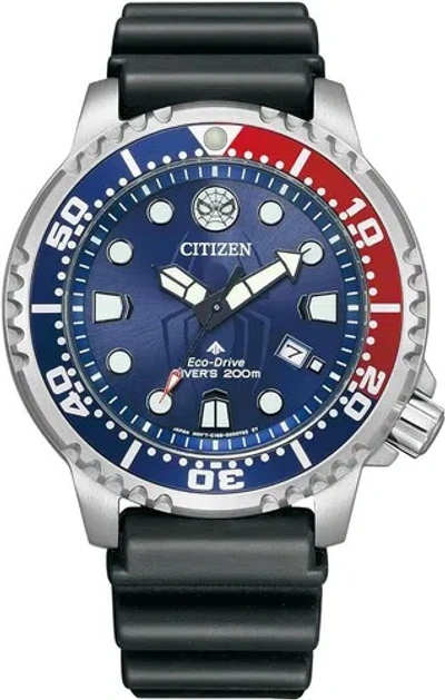Pre-owned Citizen Promaster Bn0250-07l Limited Box Marvel Spider-man Eco-drive Watch Men