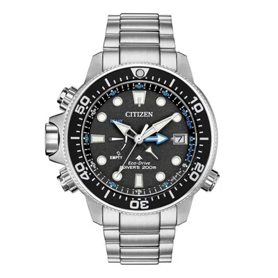 Pre-owned Citizen Promaster Bn2038-01l Aqualand 45mm Blue Dial 200m Diver's Watch -