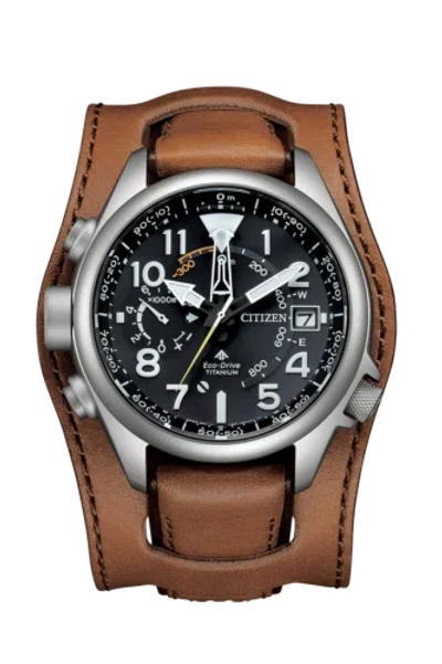 Pre-owned Citizen Promaster Bn4061-08e Sapphire Super Titanium Eco Leather 200m