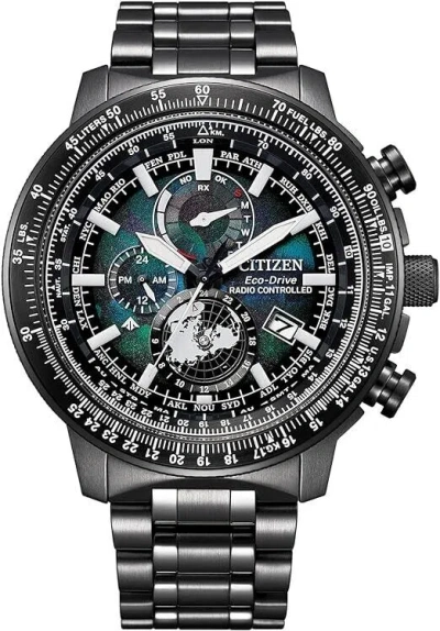 Pre-owned Citizen Promaster By3005-56e Sky Series Layers Of Time Limited Eco Drive Black