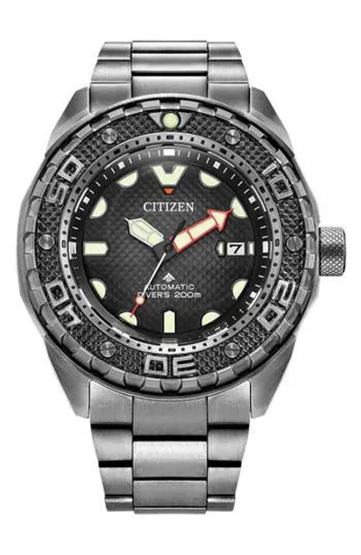 Citizen Men's Promaster Automatic Dive Silver-tone Super Titanium Bracelet Watch, 46mm