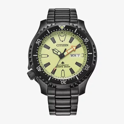 CITIZEN PROMASTER DIVE AUTOMATIC MENS AUTOMATIC BLACK STAINLESS STEEL BRACELET WATCH NY0155-58X