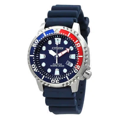 Pre-owned Citizen Promaster Dive Blue Dial Men's Watch Bn0168-06l