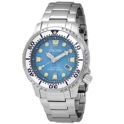 Pre-owned Citizen Promaster Dive Eco-drive Light Blue Dial Men's Watch Bn0165-55l