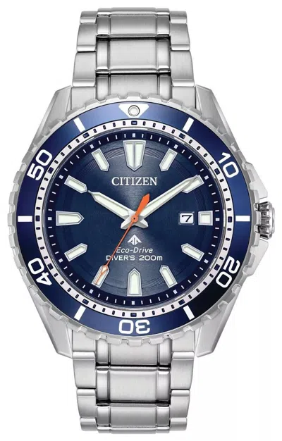 Pre-owned Citizen Promaster Diver Men's Eco Drive Watch Bn0191-80l