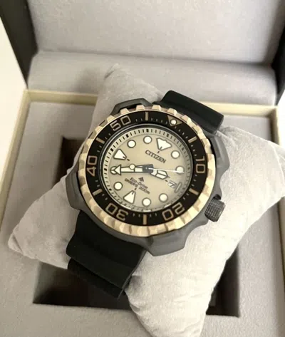 Pre-owned Citizen Promaster Diver Watch Bn0226-10p Eco Drive Super Titanium Pale Gold