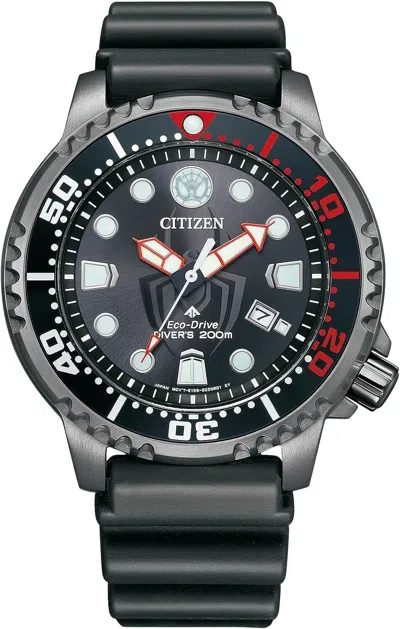 Pre-owned Citizen Promaster Eco-drive Bn0255-03e Marvel Spider-man Black Men Watch Limited