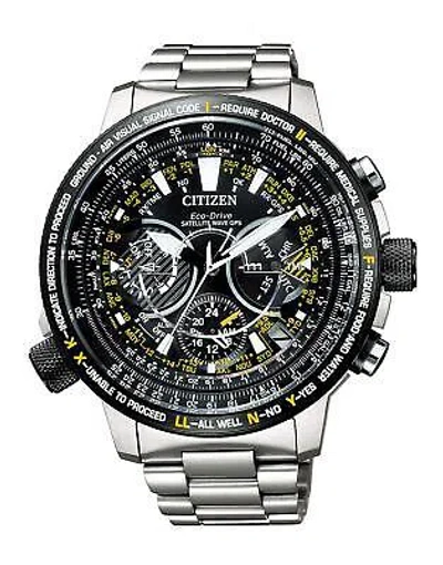 Pre-owned Citizen Promaster Eco-drive Cc7014-82e Gps Satellite Radio Solar Men Watch