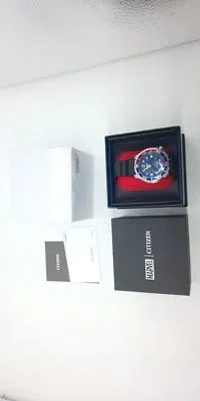 Pre-owned Citizen [] Promaster Eco-drive Diver 200m Spider-man Model Bn0250-07l Men&39;s B