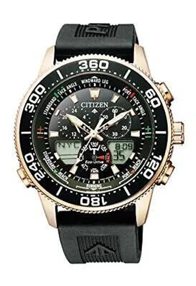 Pre-owned Citizen Promaster Eco-drive Marine Series Yacht Timer Jr4063-12e Men's Black