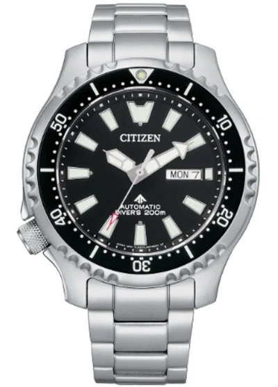 Pre-owned Citizen Promaster Fugu Dive Stainless Steel Men's Watch Ny0130-83e