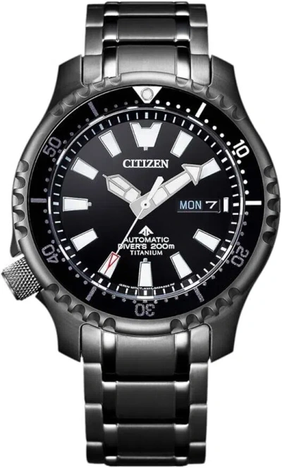 Pre-owned Citizen Promaster Fugu Super Titanium Le 500pcs Diver's 200m Black Ny0105-81e