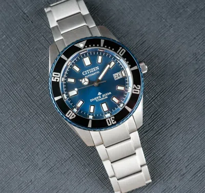Pre-owned Citizen Promaster Fujitsubo Nb6026-56l Blue Automatic Titanium Men Diver's Watch
