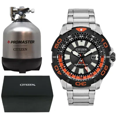 Pre-owned Citizen Promaster Gmt Diver Eco-drive Mens Watch 44mm Rotating Bezel 2 Time Zone
