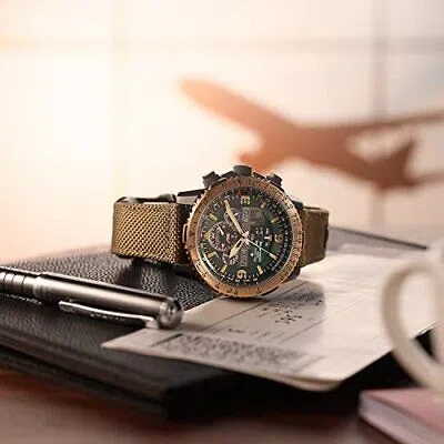 Pre-owned Citizen Promaster Jy8074-11x Eco-drive Sky Radio Solar Watch U680 Gold Green