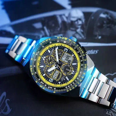 Pre-owned Citizen Promaster Jy8125-54l Blue Angels Skyhawk A-t Men's Eco-drive Sport Watch