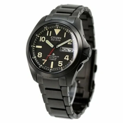 Pre-owned Citizen Promaster Land At6085-50e Eco-drive Super Titanium Sapphire Men Watch Jp