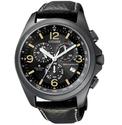 Pre-owned Citizen Promaster Land Black Dial Eco-drive Sapphire Men's Watch Cb5925-15e