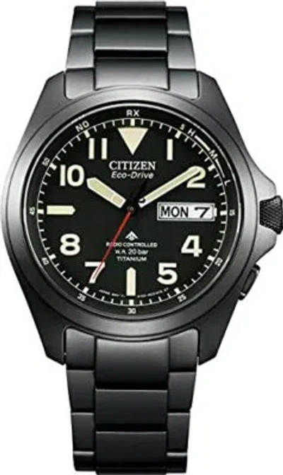Pre-owned Citizen Promaster Land Eco-drive At6085-50e Solar Men's Watch Black