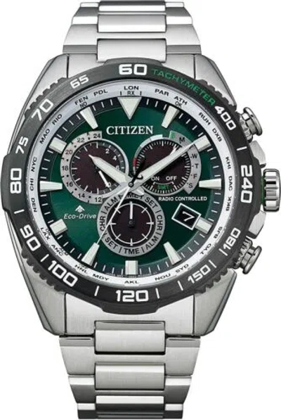Pre-owned Citizen Promaster Land Eco-drive Cb5034-91w Solar Radio Men's Watch In Box