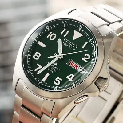 Pre-owned Citizen Promaster Land Pmd56-2951 Eco-drive Titanium Men's Watch From Japan