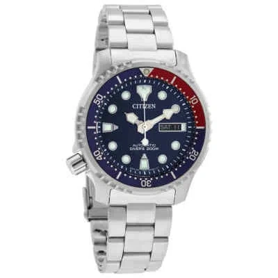 Pre-owned Citizen Promaster Lefty Automatic Blue Dial Pepsi Bezel Men's Watch Ny0086-83l