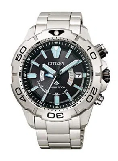 Pre-owned Citizen Promaster Marine As7141-60e Eco-drive Titanium Diver 200m Watch