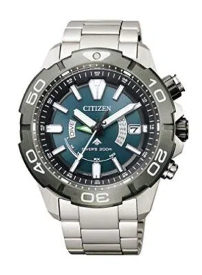 Pre-owned Citizen Promaster Marine As7145-69l Eco-drive Titanium Diver 200m Watch