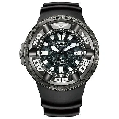 Pre-owned Citizen Promaster Marine Bj8056-01e Godzilla Limited Edition Eco-drive Watch