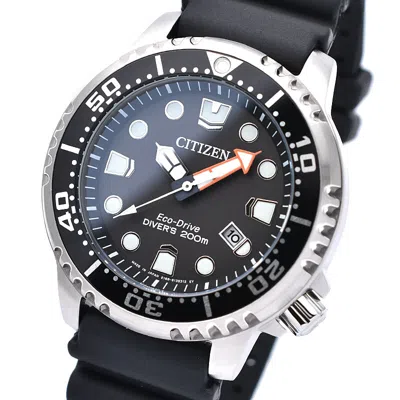 Pre-owned Citizen Promaster Marine Bn0156-05e Eco-drive Diver Solar Watch Black Dial 40mm