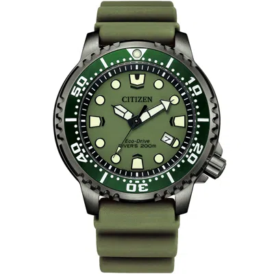 Pre-owned Citizen Promaster Marine Bn0157-11x Adventure Eco-drive Diver's 200m Watch Green