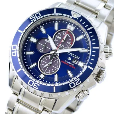 Pre-owned Citizen Promaster Marine Ca0710-91l Chronograph Eco-drive Diver's Watch Men's