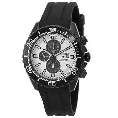 Pre-owned Citizen Promaster Marine Chronograph Eco-drive White Dial Men's Watch Ca0825-05a