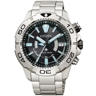 Pre-owned Citizen Promaster Marine Eco-drive As7141-60e Black Solar Men's Watch In Box