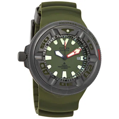 Citizen Promaster Marine Eco-drive Green Dial Men's Watch Bj8057-17x In Red   / Black / Green / Grey