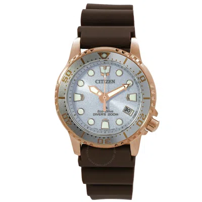 Citizen Promaster Marine Ladies Watch Eo2022-02a In Brown / Gold Tone / Rose / Rose Gold Tone / Silver