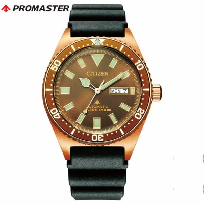 Pre-owned Citizen Promaster Marine Ny0125-08w Mechanical Automatic Diver Men Wrist Watch