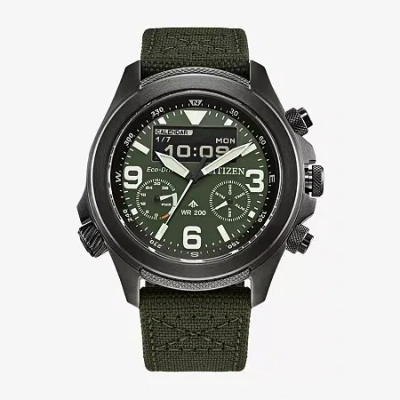 Citizen Promaster Mens Green Strap Watch Jv1005-02w In Multi