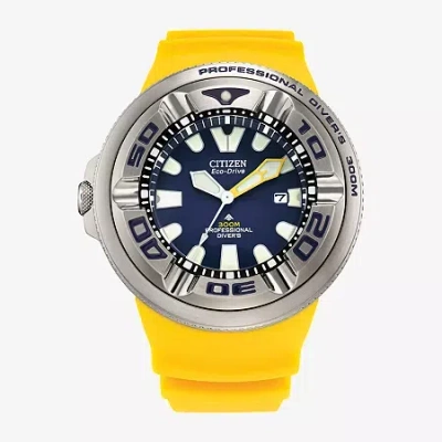 Citizen Promaster Mens Yellow Strap Watch Bj8058-06l In Transparent