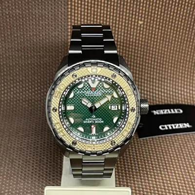 Pre-owned Citizen Promaster Nb6008-82x Titanium Automatic Green Limited Edition Men Watch