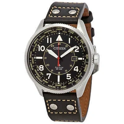 Pre-owned Citizen Promaster Nighthawk Perpetual World Time Men's Watch Bx1010-02e