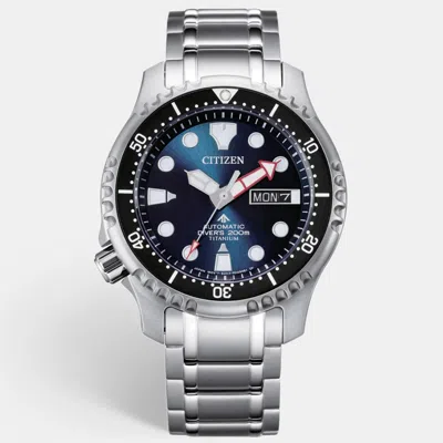 Pre-owned Citizen Promaster Ny0100-50m Blue Dial Titanium Men's Wristwatch 42 Mm